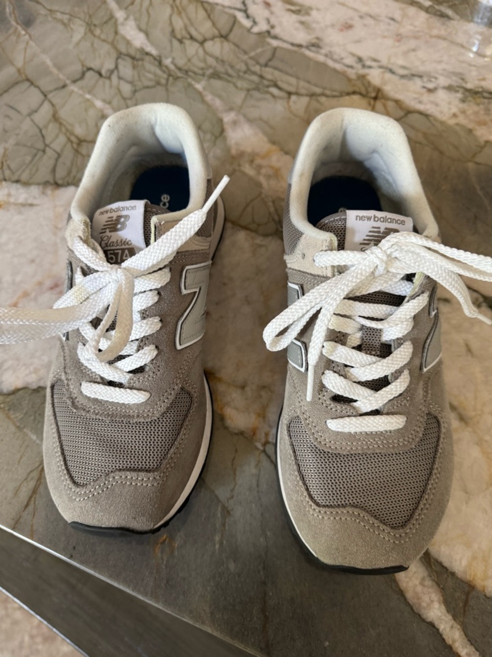 New Balance 574 Core - Womens  Size 8.5 - Grey/White